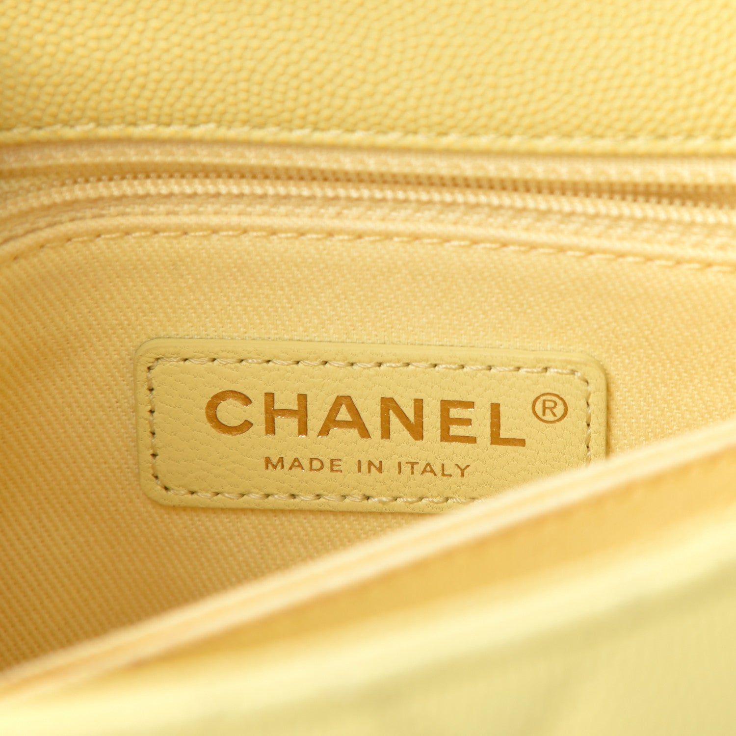 Chanel Caviar Quilted Mini Coco Handle Flap Yellow 12 of 15