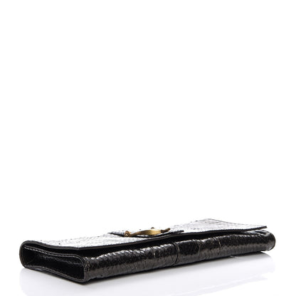 Gucci Metallic Python Soft Stirrup Clutch Brown 4 of 7