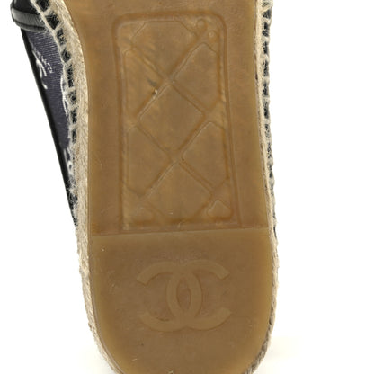 Chanel Mesh Grosgrain CC Espadrilles 38 Black White 8 of 11