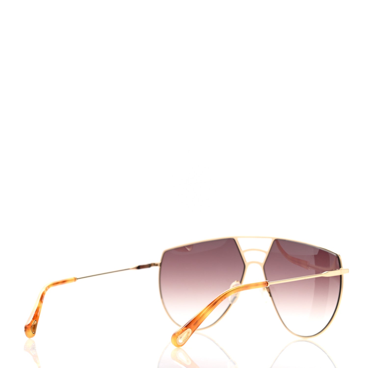 Chloe Aviator Sunglasses CE139S Gold Tortoise 4 of 7