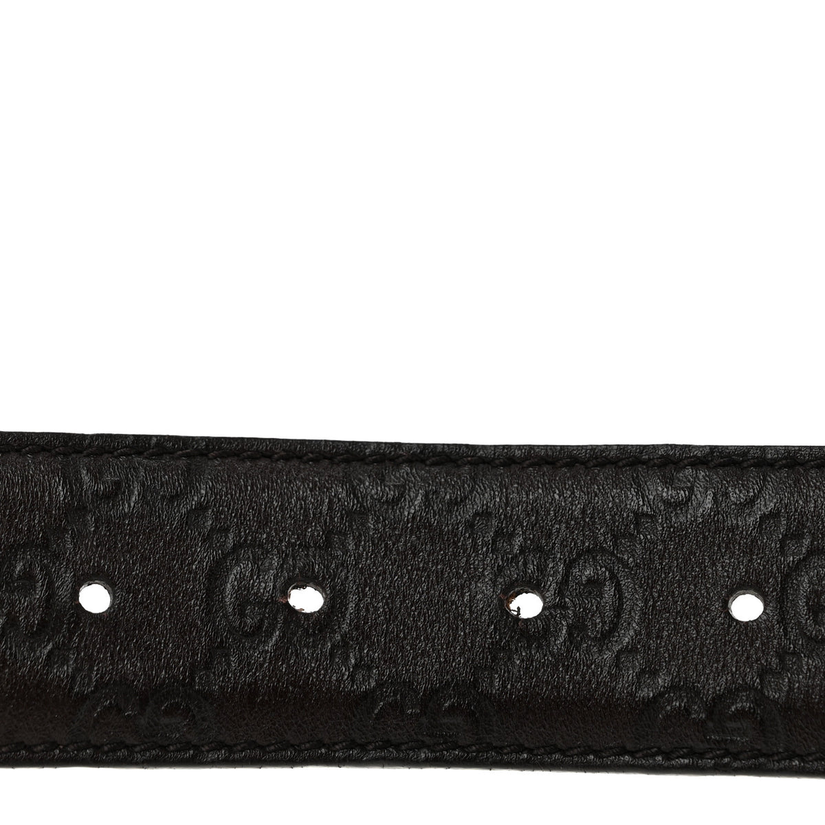 Gucci Guccissima Interlocking G Belt 105 42 Dark Brown 3 of 7