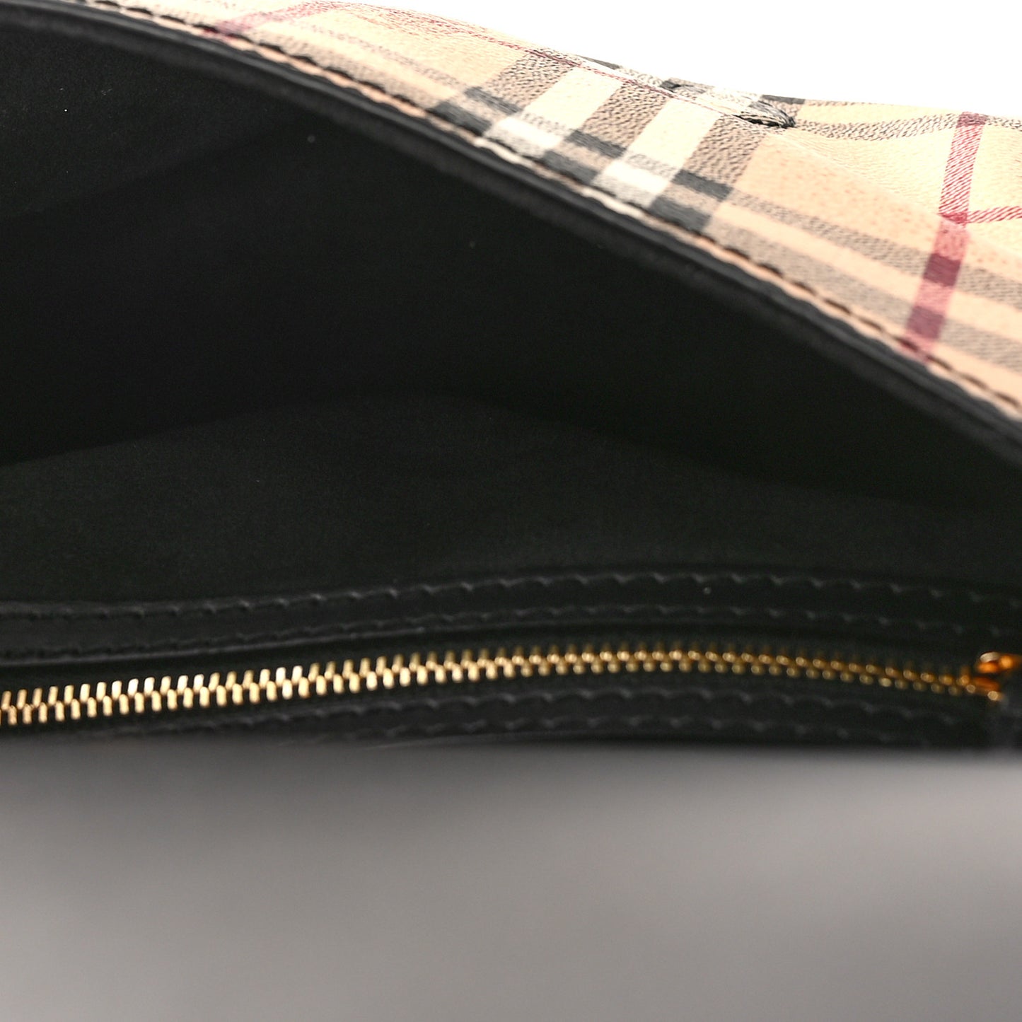 Haymarket Check Large Bridle Saddle Bag Dark Clove Brown