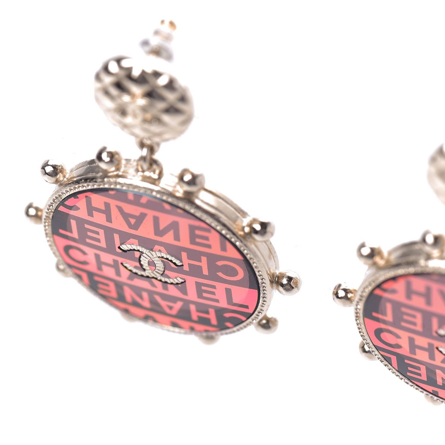 Chanel Quilted CC Nautical Wheel Earrings 8 of 8