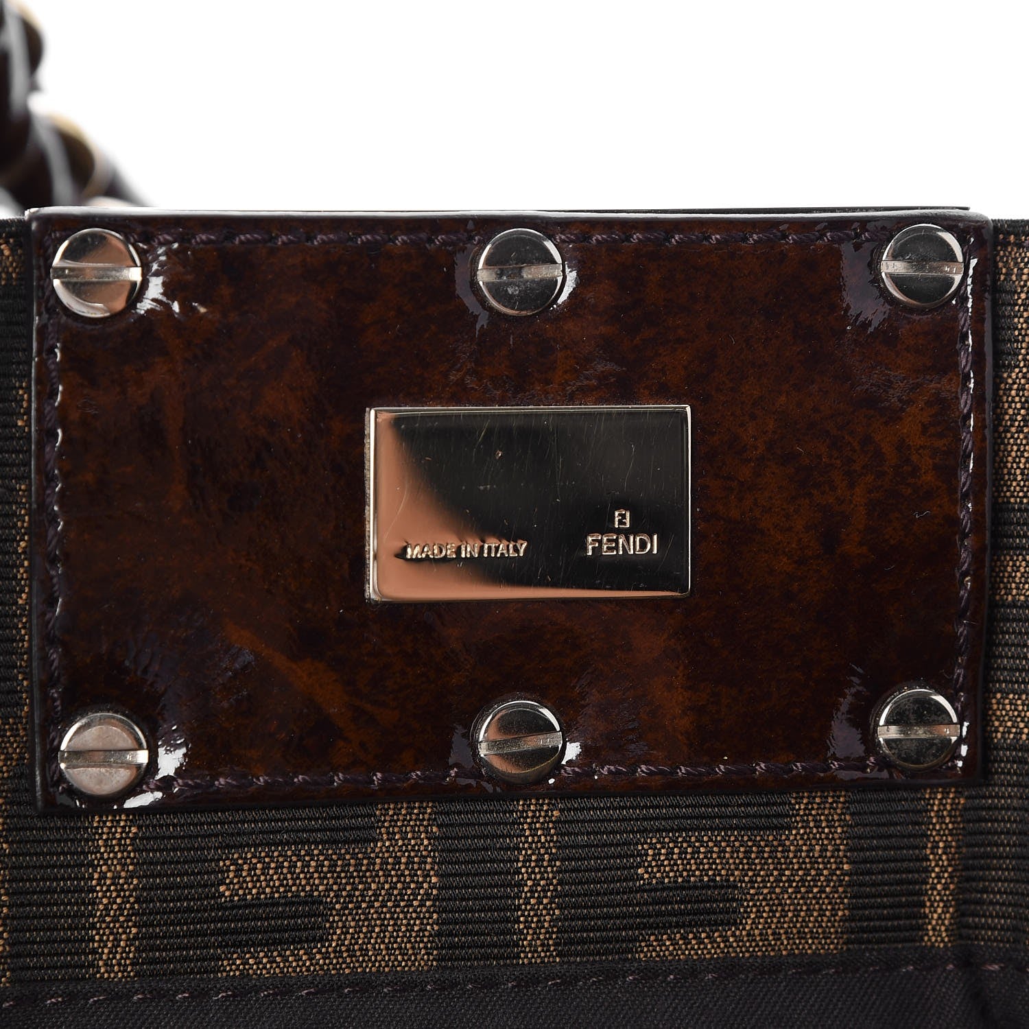 Fendi Zucca Mia Tote Tobacco 6 of 7