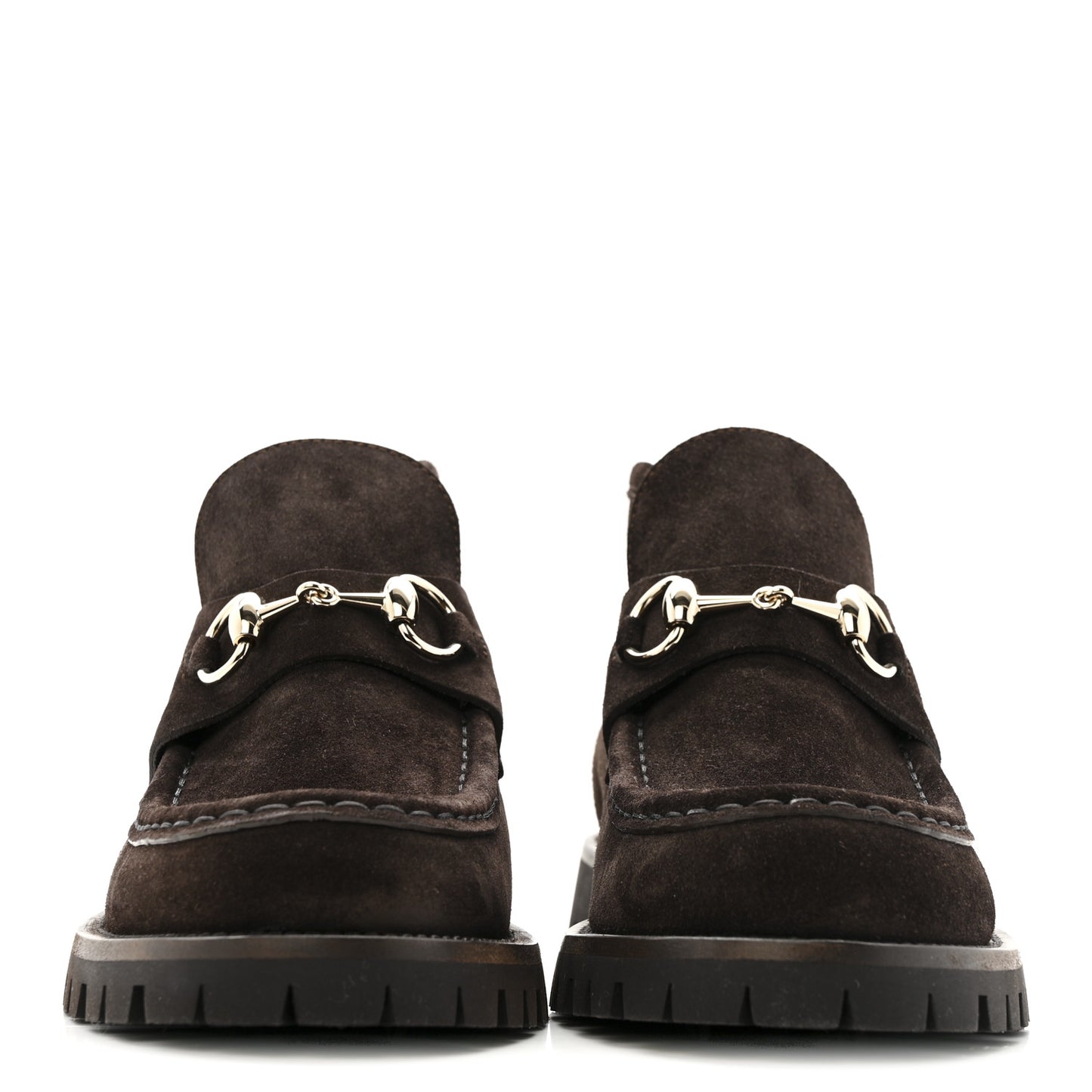 Suede Horsebit Ankle Boots 38 Dark Brown