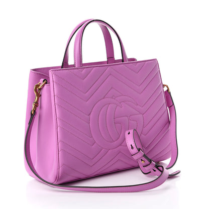 Gucci Calfskin Matelasse Small GG Marmont Tote Candy Mousse 4 of 11
