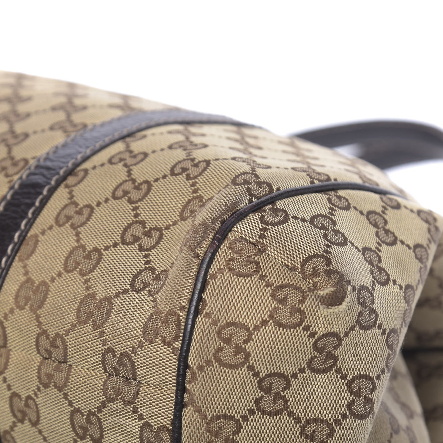 Monogram New Ladies Web Tote Dark Brown