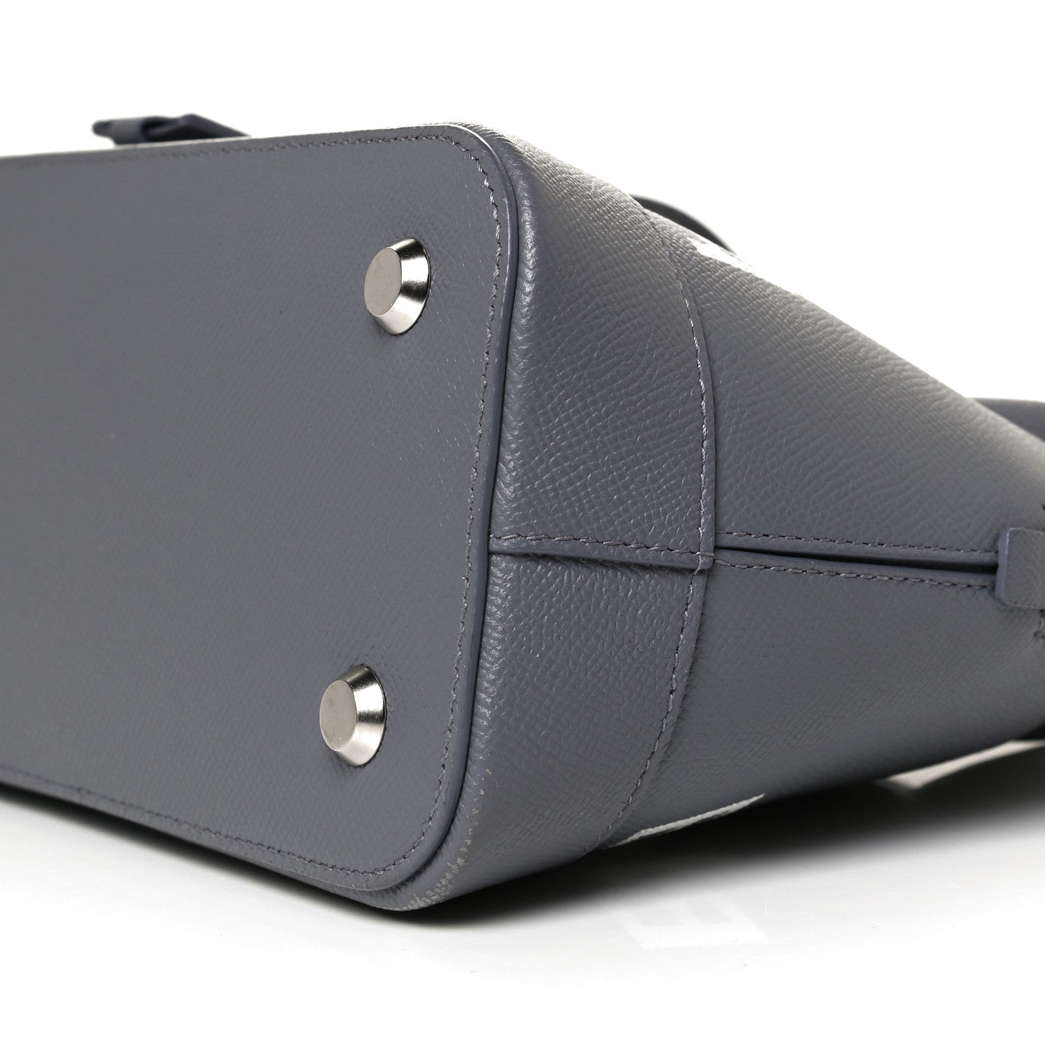 Balenciaga Signature Grained Calfskin Logo S Ville Top Handle Bag Gris Perle Fonce White 8 of 8