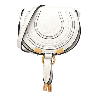 Chloe Calfskin Nano Marcie Saddle Bag White 1 of 9