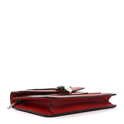Bulgari Calfskin Small Serpenti Forever Snake Strap Crossbody Bag Red 4 of 9
