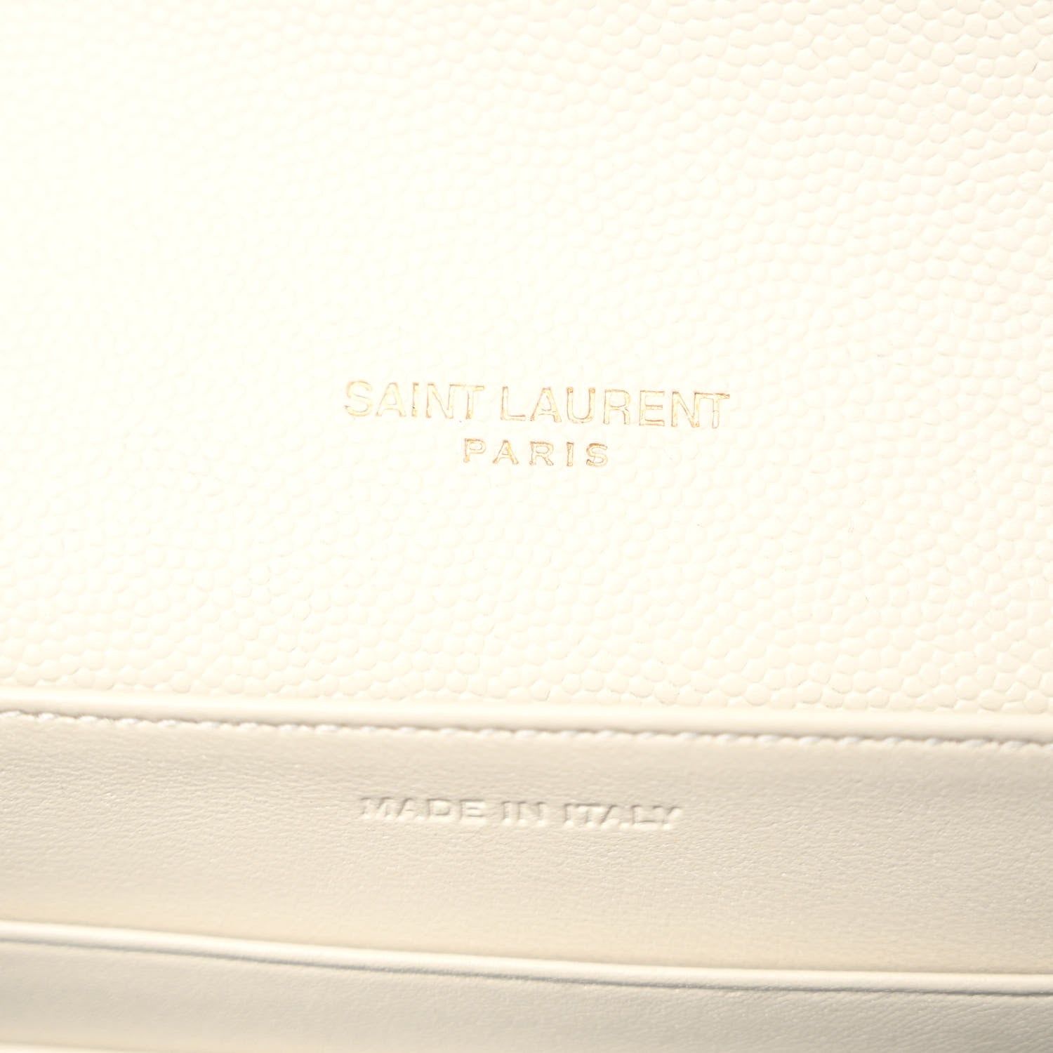 Saint Laurent Grain De Poudre Monogram Cassandra Chain Wallet Crema Soft 6 of 10
