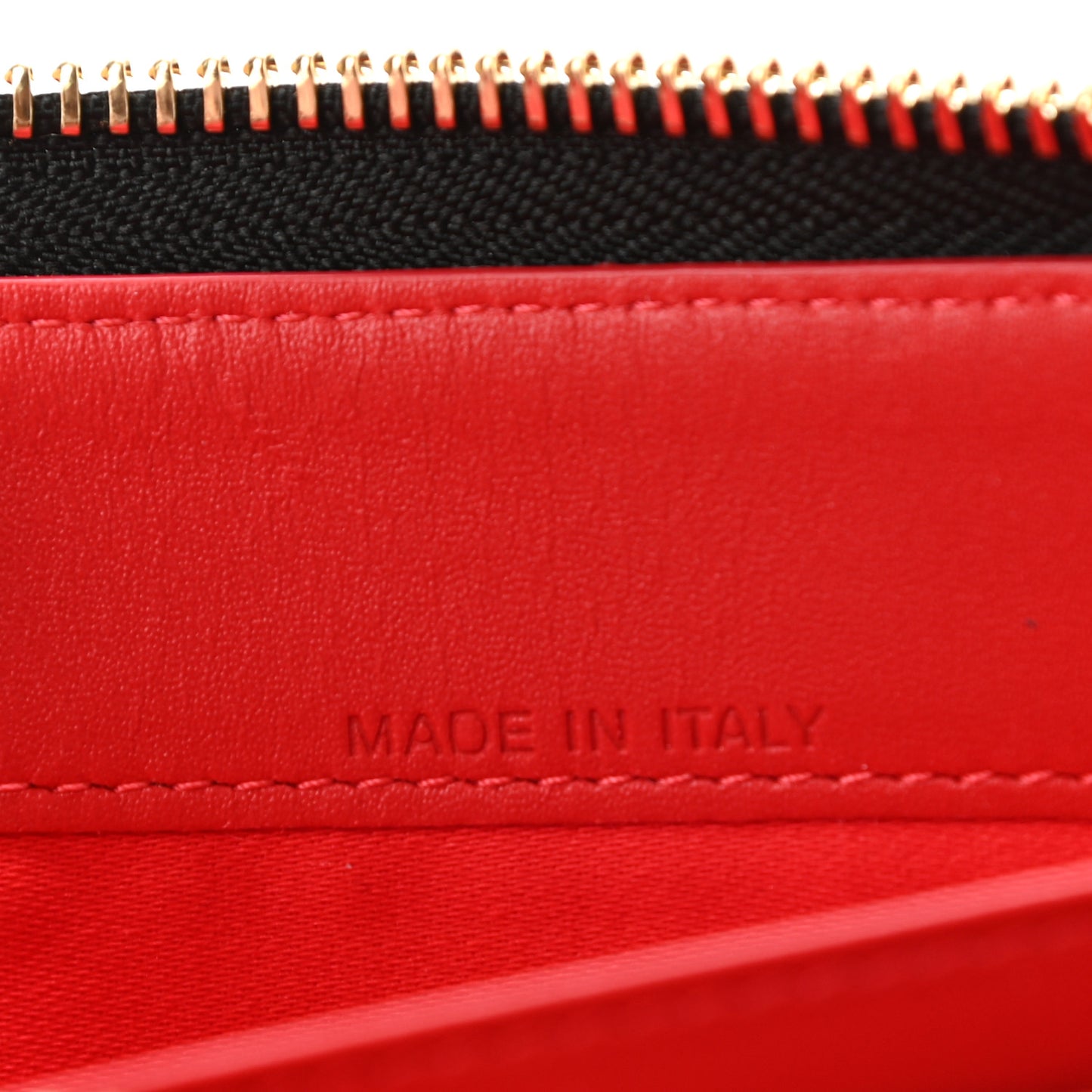 Calfskin Panettone Logo Zip Around Wallet Black Platine