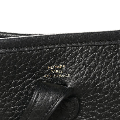 Hermes Taurillon Clemence Evelyne TPM Black 6 of 11