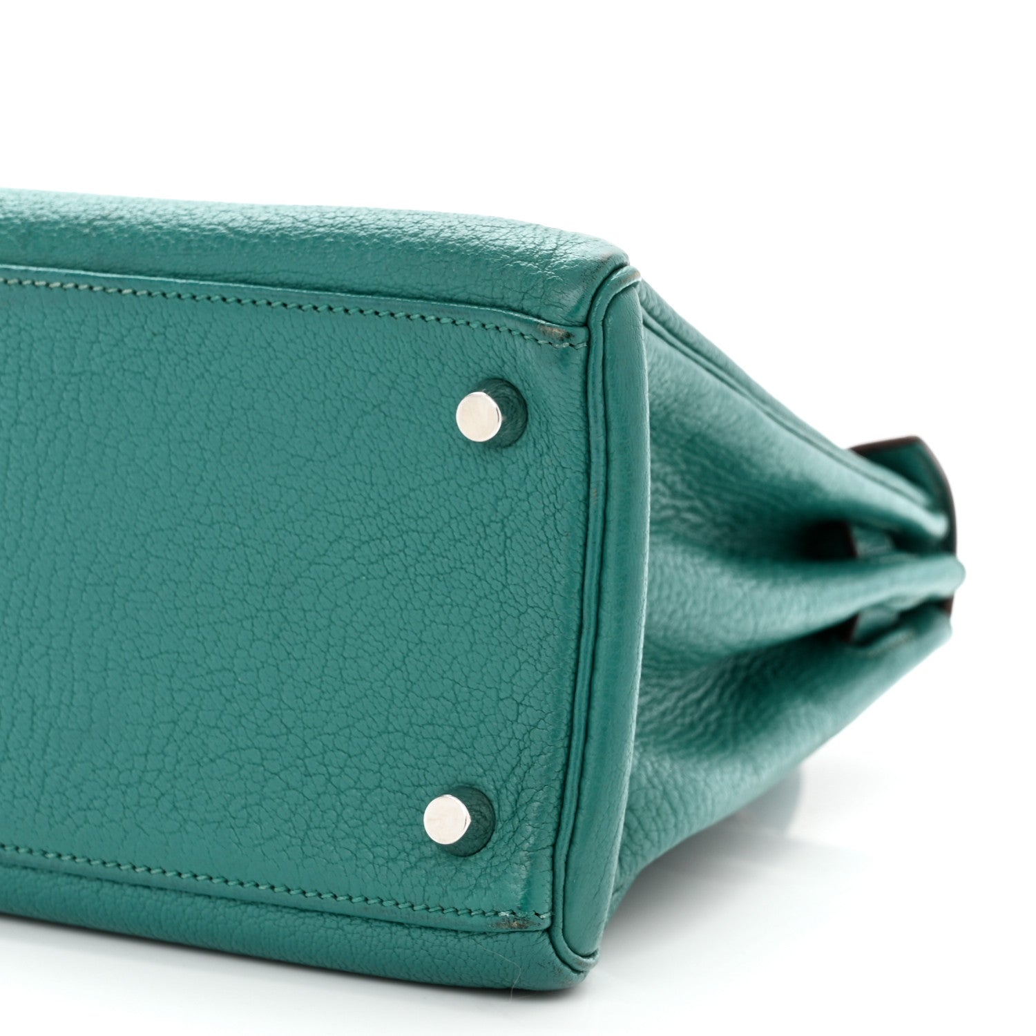 Hermes Chevre De Coromandel Kelly Retourne 28 Bleu Paon 10 of 20