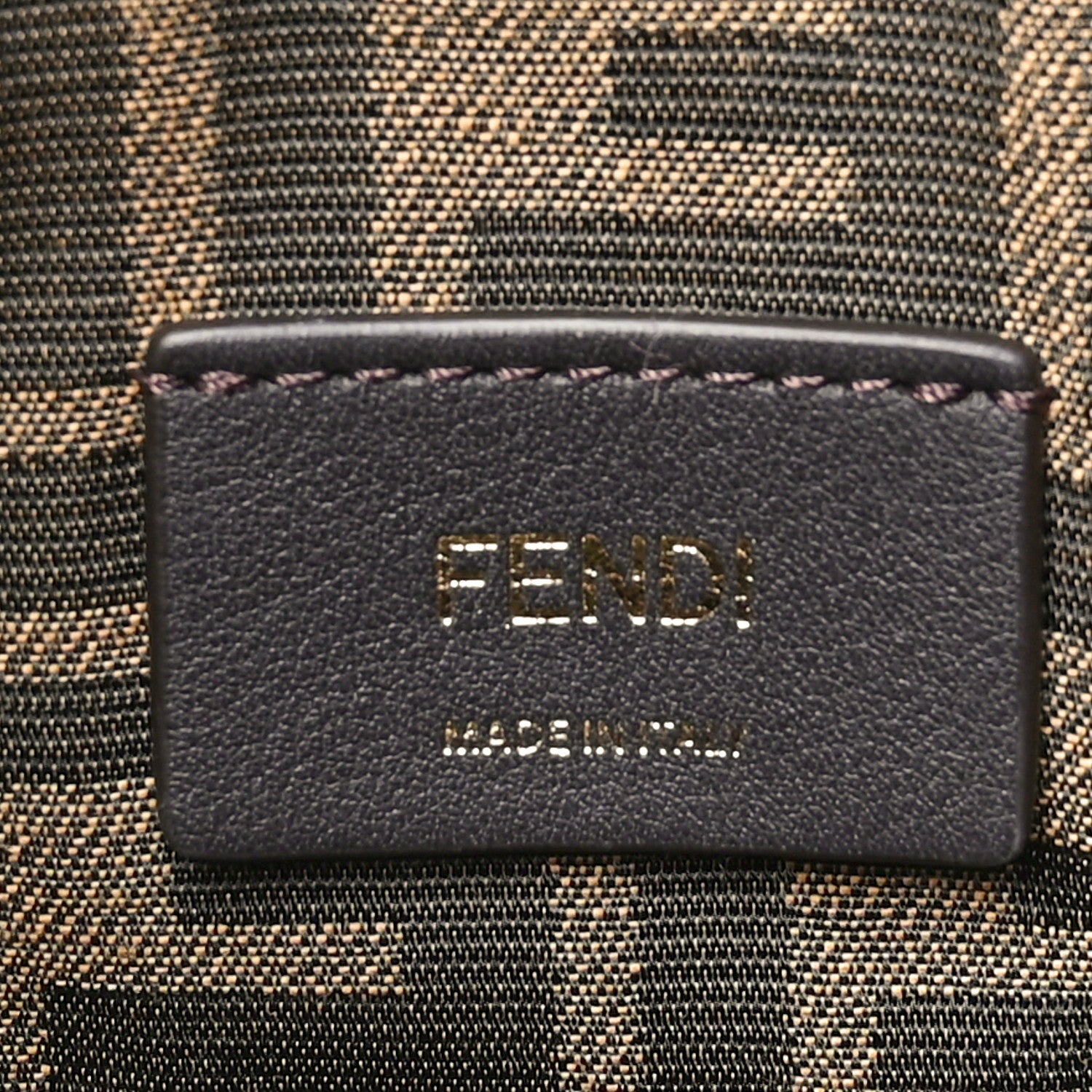 Fendi Paglia Chicco Riso Fabric Jacquard FF 1974 Vitello Grace Mini Step Out Bucket Bag Alchemy Tabacco Brandy 6 of 10