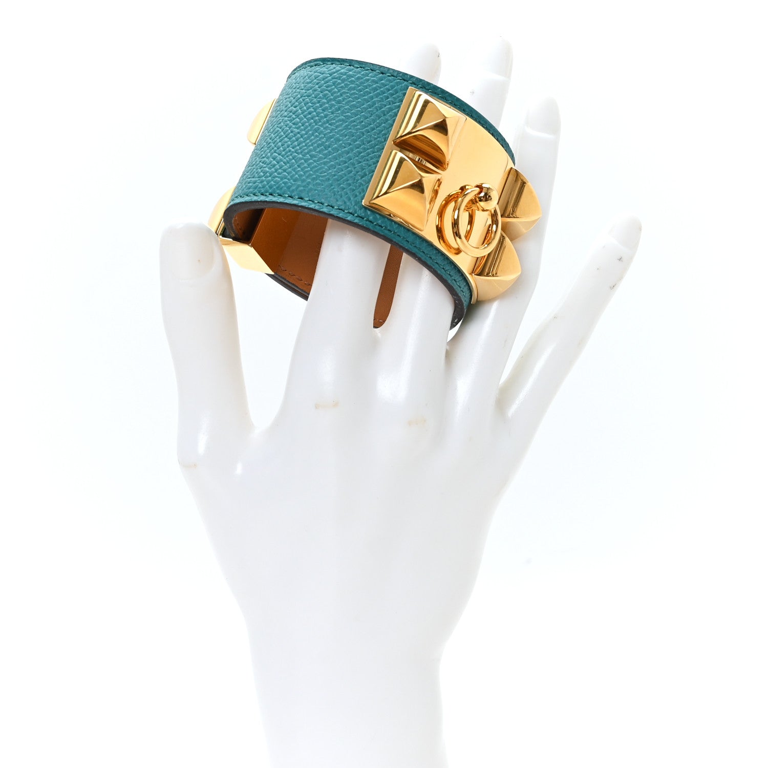 Hermes Epsom Collier de Chien CDC Bracelet S Bleu Paon 2 of 6