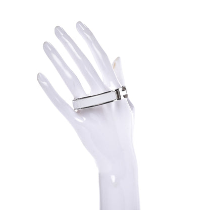 Hermes Enamel Narrow Clic Clac H Bracelet GM White 2 of 4