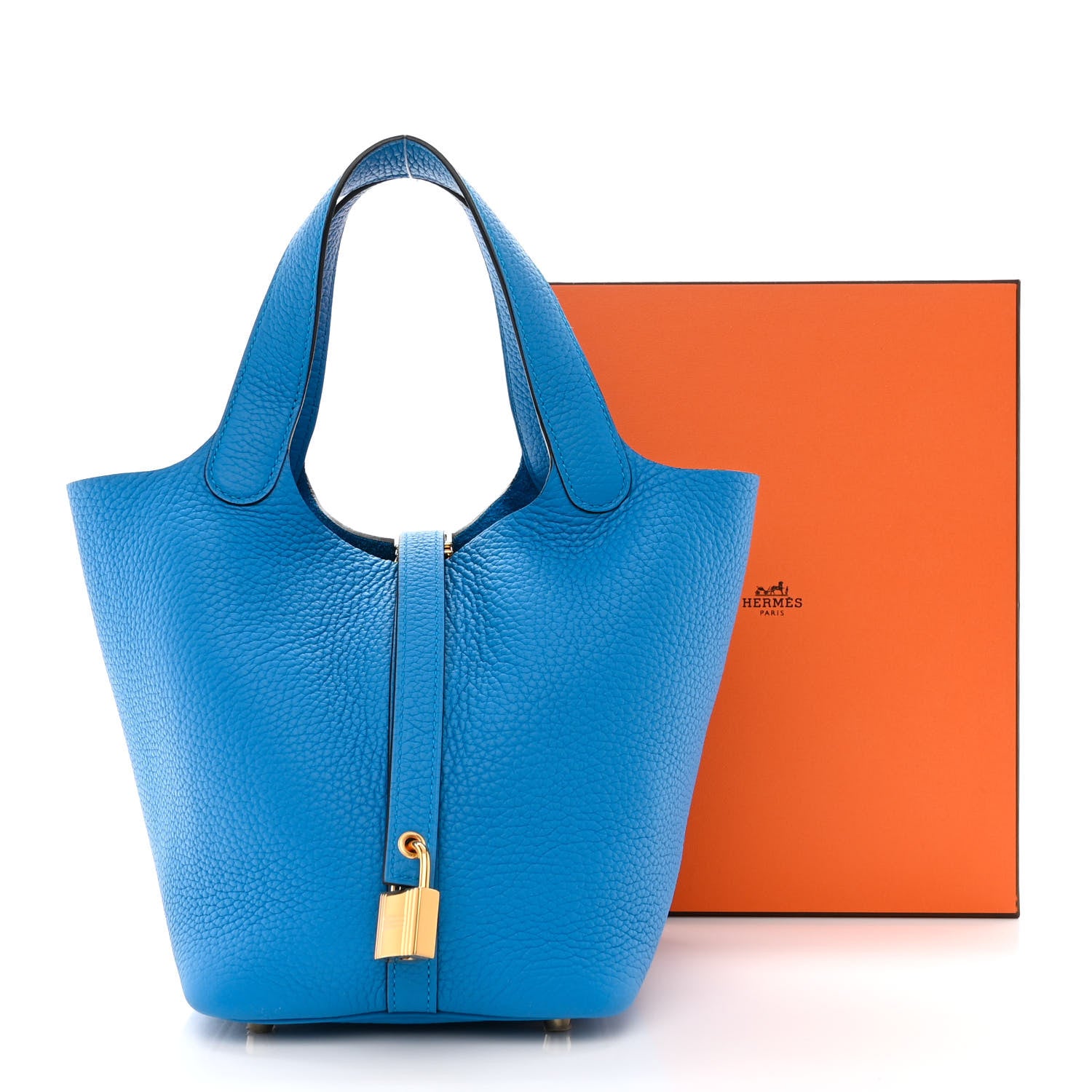Hermes Taurillon Clemence Picotin Lock 18 PM Bleu Zanzibar 11 of 11