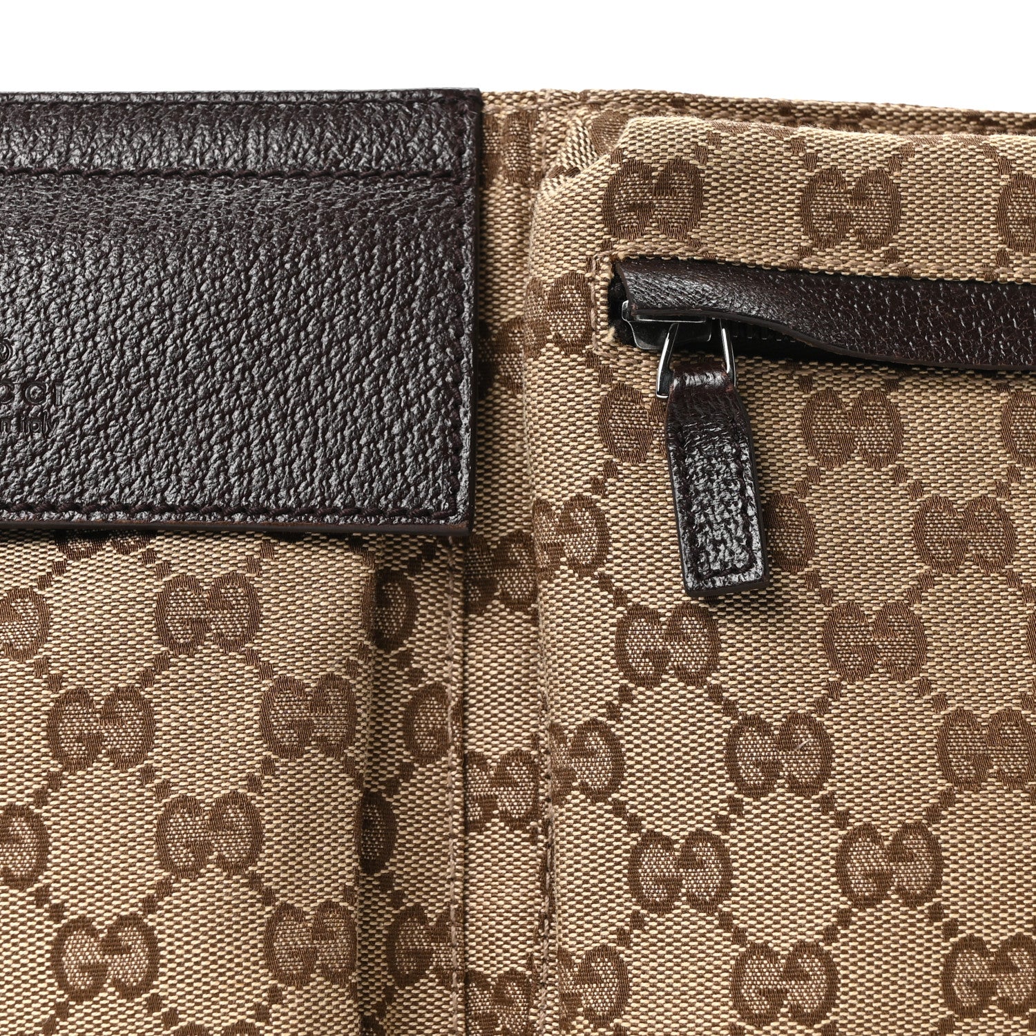 Gucci Monogram Web Belt Bag Dark Brown 8 of 10