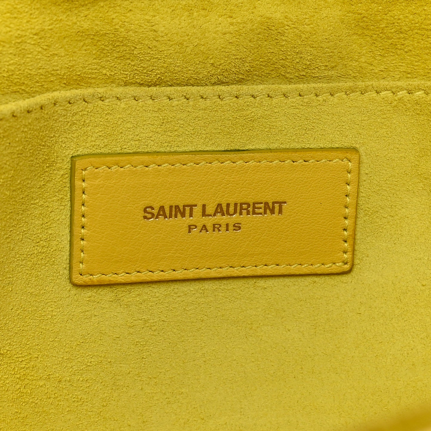 SAINT LAURENT Calfskin Classic Y Ligne Clutch Soleil