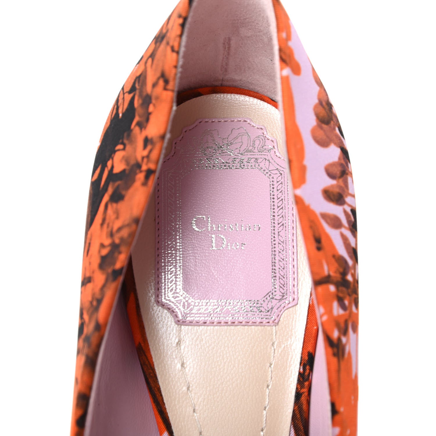 Christian Dior Canvas Printed Floral Pointed Toe Pumps 40 Multicolor 6 of 7
