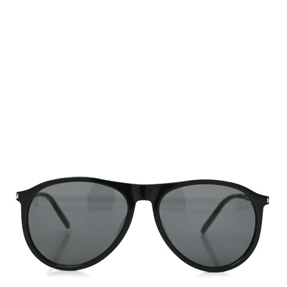 Saint Laurent Acetate Aviator Sunglasses SL 667 Black 2 of 7