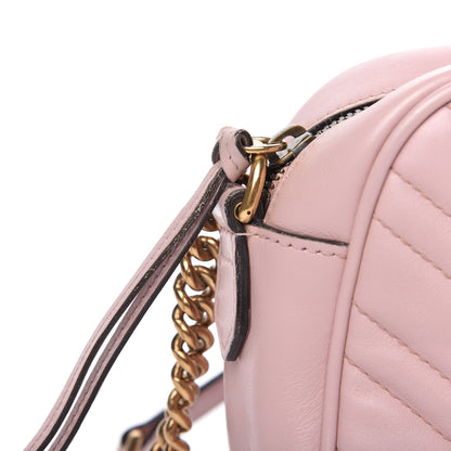 Gucci Calfskin Matelasse Small GG Marmont Chain Shoulder Bag Perfect Pink 11 of 12