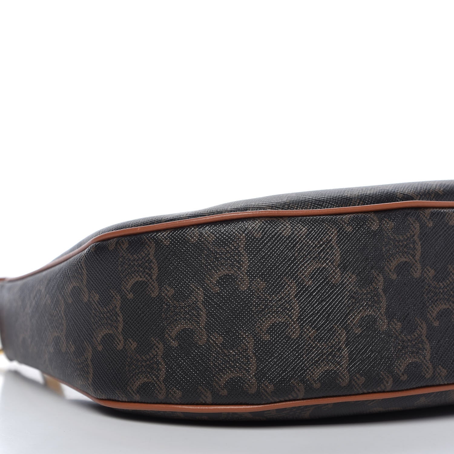 Celine Triomphe Canvas Calfskin Ava Shoulder Bag Tan 6 of 9