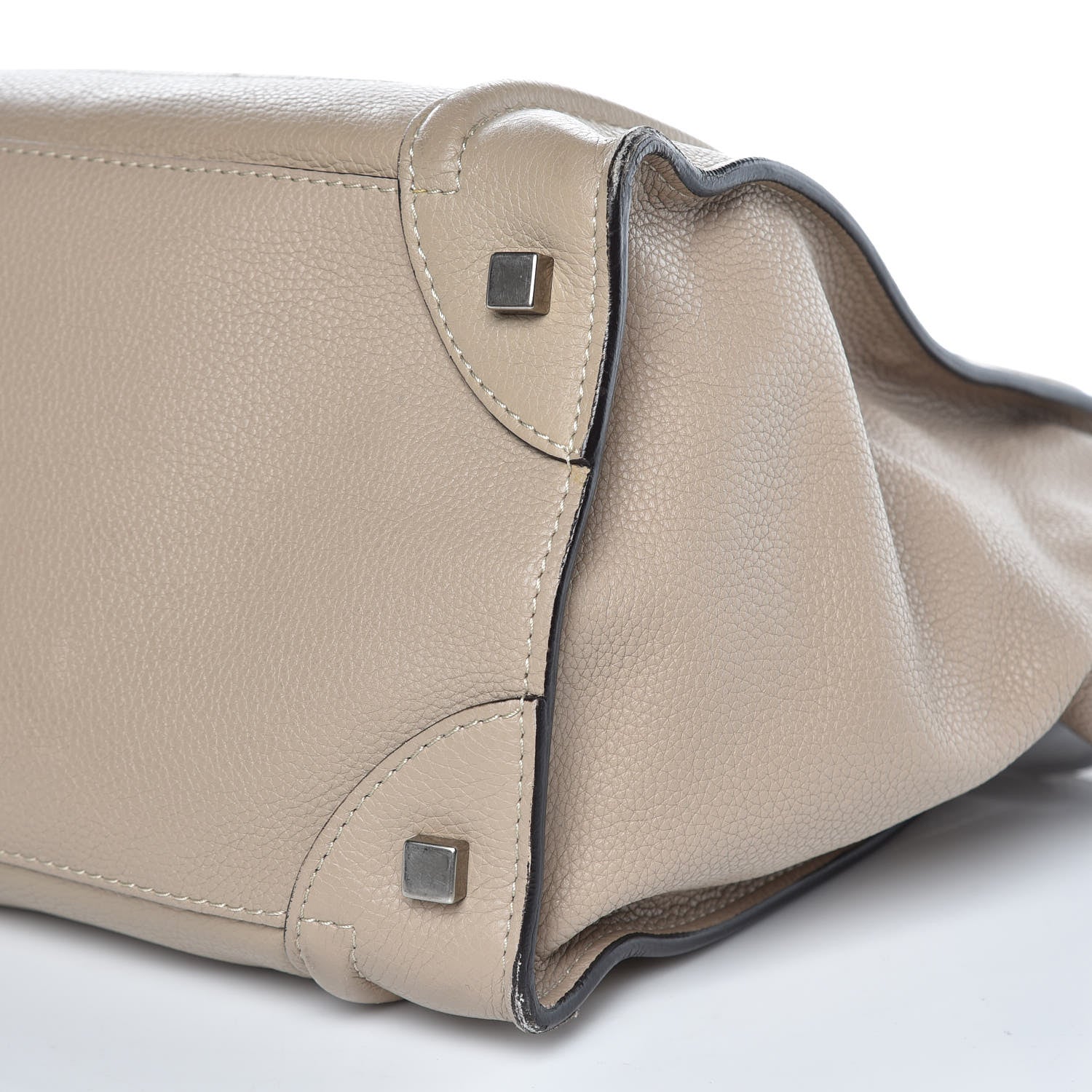 Celine Drummed Calfskin Mini Luggage Dune 10 of 17