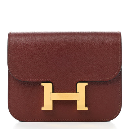 Hermes Evercolor Constance Slim Wallet Rouge H 2 of 10