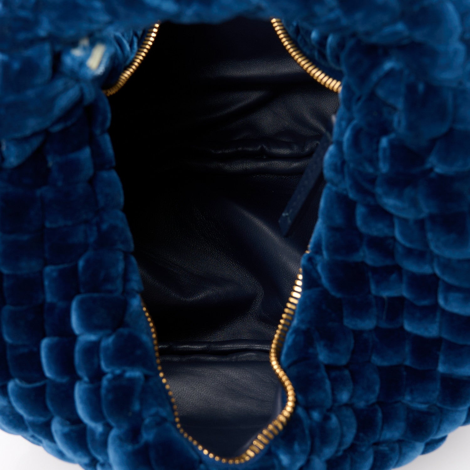 Bottega Veneta Velvet Intreccio Padded Mini Jodie Blue 6 of 12