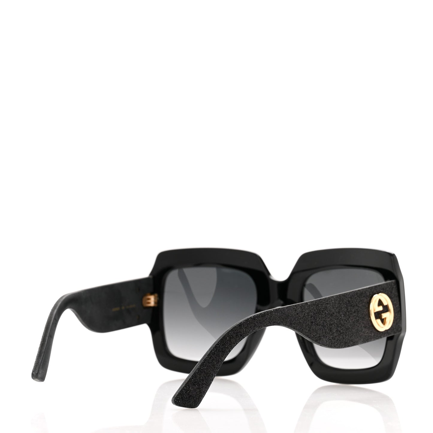 Square Frame Glitter GG0102S Sunglasses Black