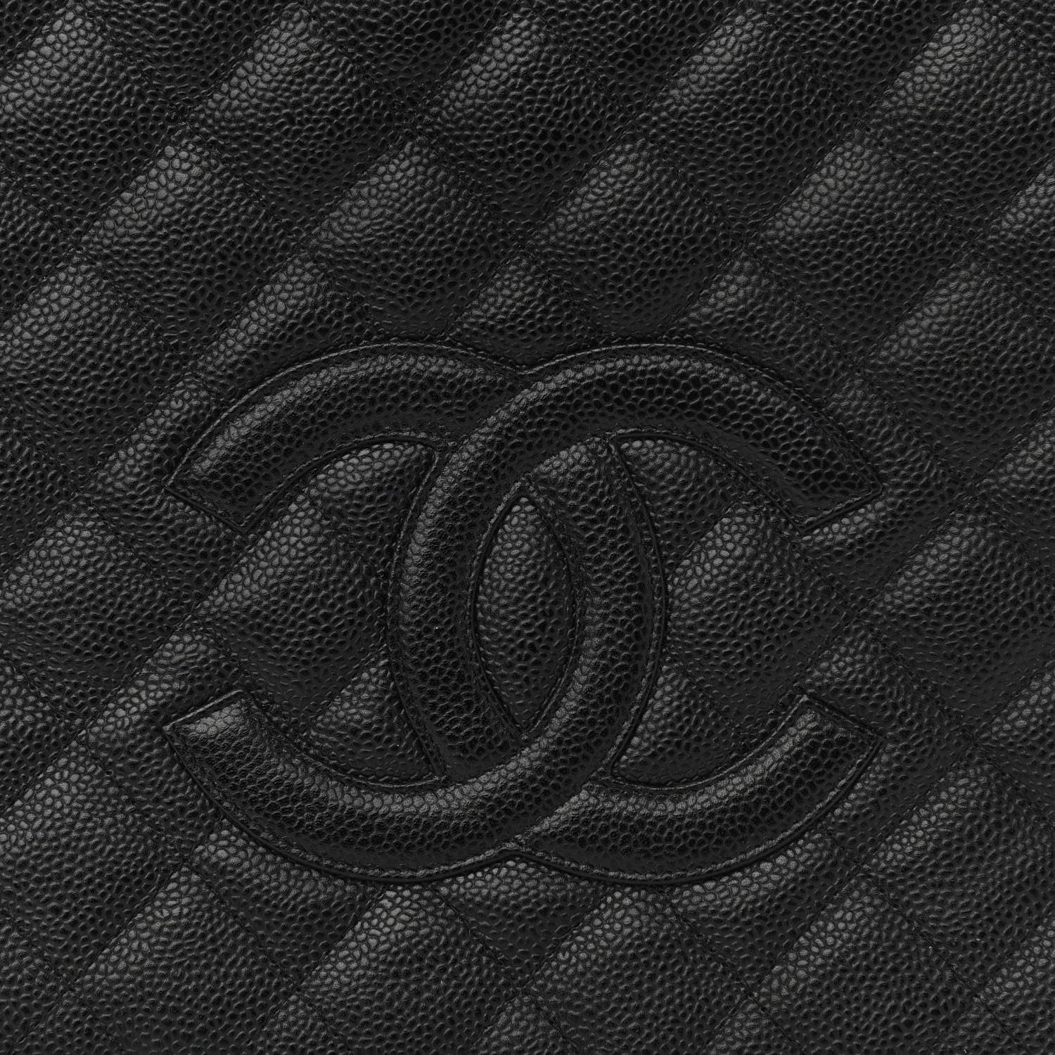 Chanel Caviar Quilted Petit Shopping Tote PST Black 8 of 10