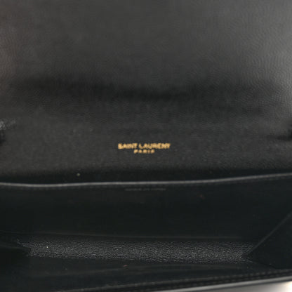 Saint Laurent Grain de Poudre Uptown Chain Wallet Black 7 of 11