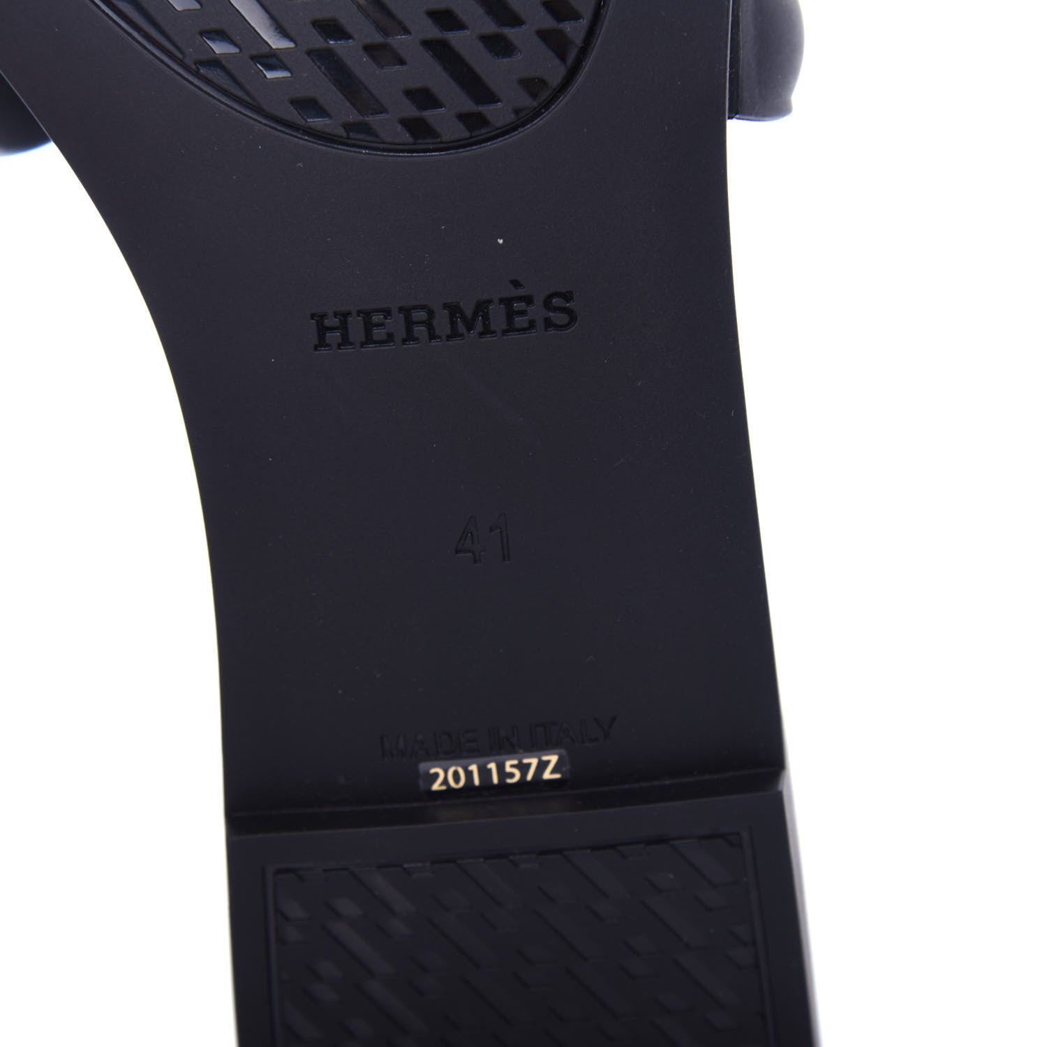 Hermes Rubber Aloha Sandals 41 Black 9 of 11