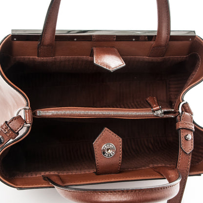 Fendi Vitello Elite Petite 2Jours Tote Walnut 5 of 6