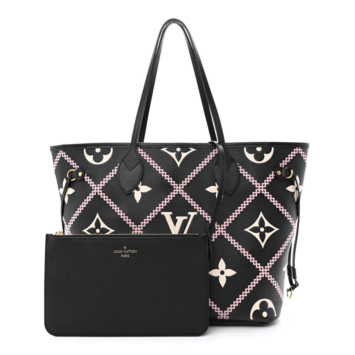Empreinte Monogram Giant Broderies Neverfull MM Black