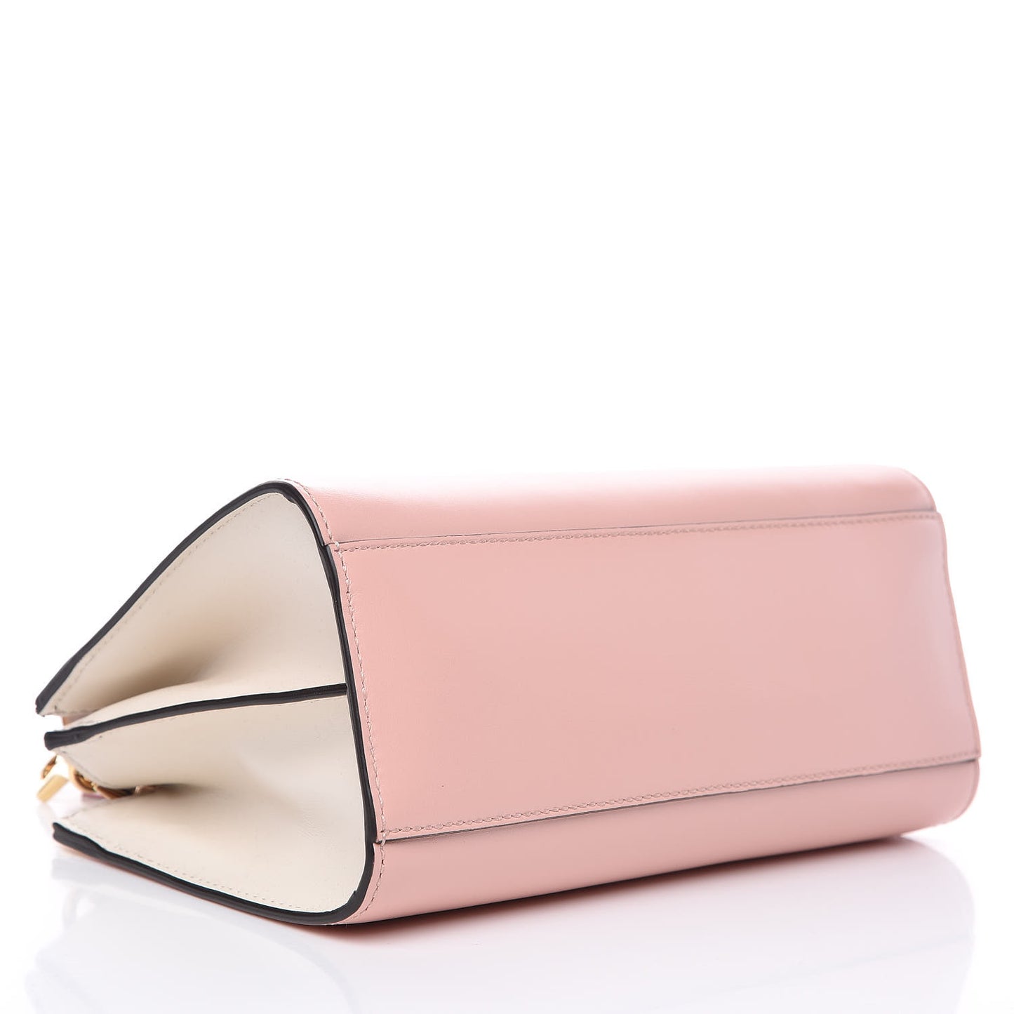 Nappa Bamboo Web Mini Nymphaea Top Handle Bag Perfect Pink Mystic White
