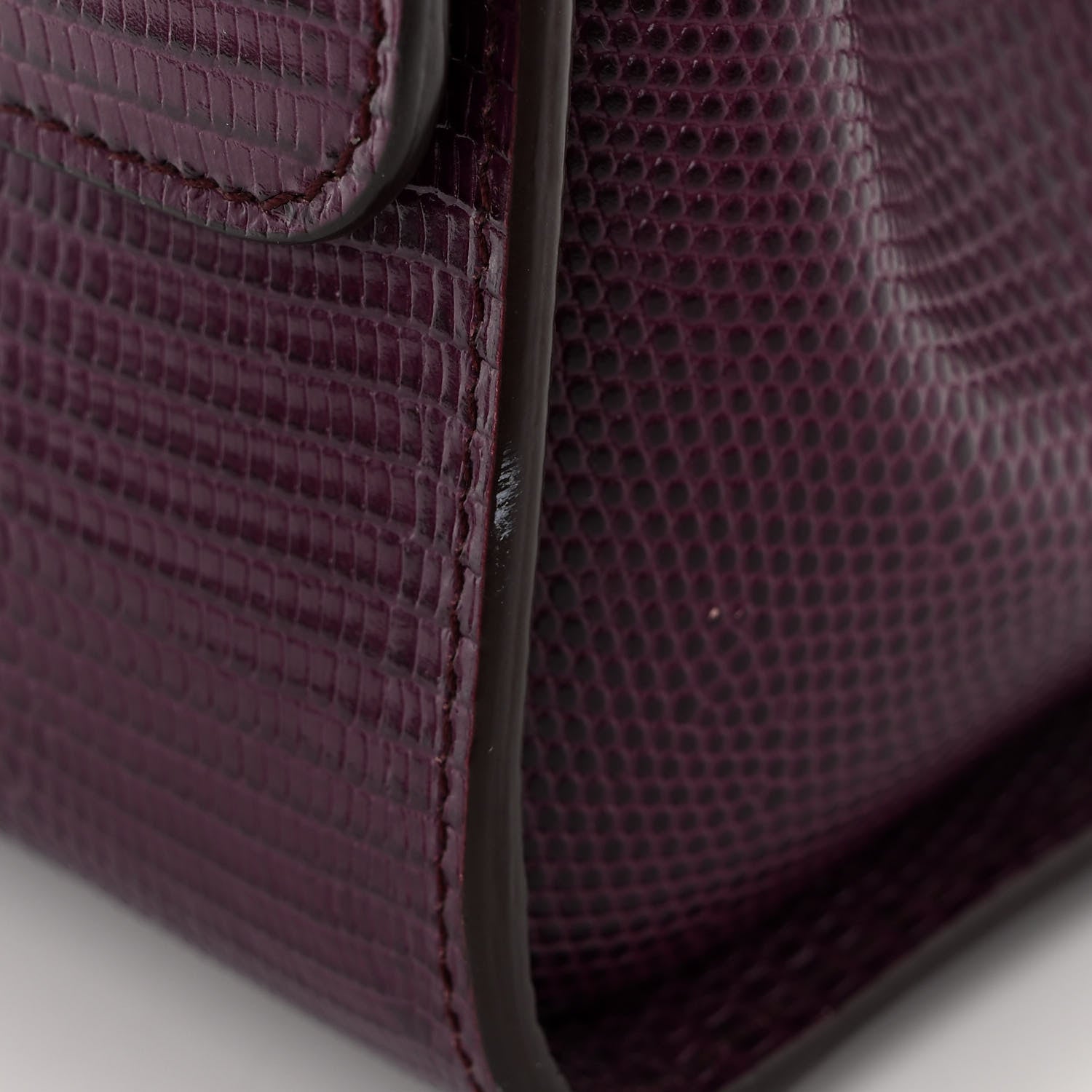 Dolce & Gabbana Lizard Calfskin Embossed Medium Monica Top Handle Bag Purple 11 of 11