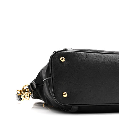 Prada Tessuto Nylon Saffiano Small Tote Black 8 of 9
