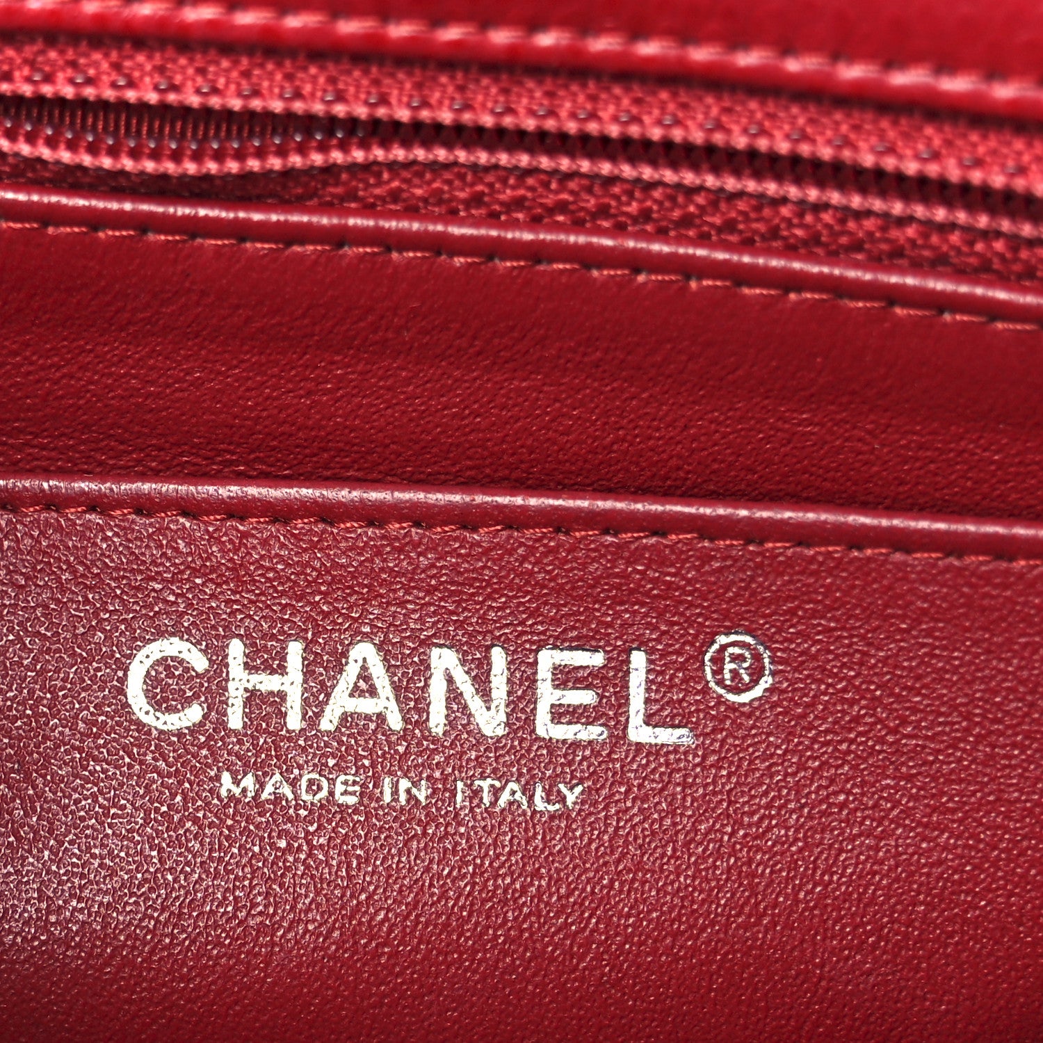 Chanel Caviar Quilted Mini Rectangular Flap Red 6 of 11