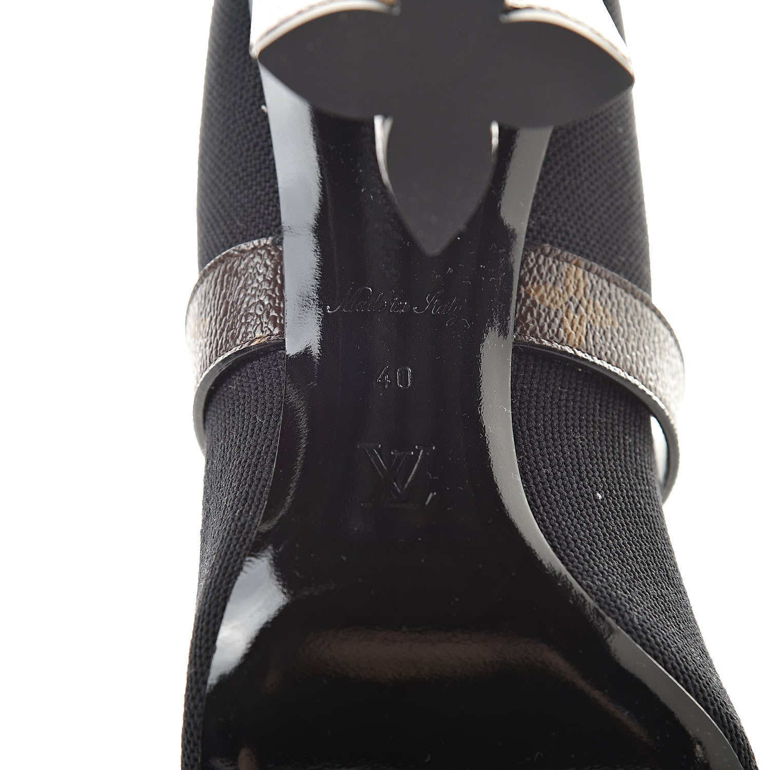 Louis Vuitton Monogram Stretch Fabric Silhouette Ankle Boots 40 Black 7 of 7