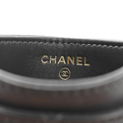 Chanel Lambskin Quilted Chanel 19 Card Holder Dark Grey 6 of 10