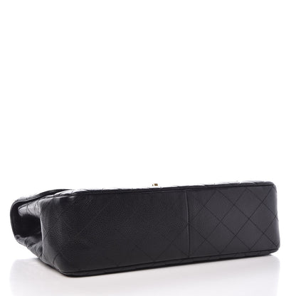 Chanel Caviar Quilted Jumbo Single Flap Black 5 of 10