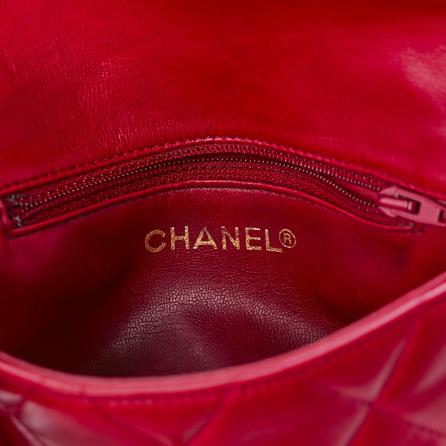 Lambskin Quilted Flap Waist Belt Bag 75 30 Red