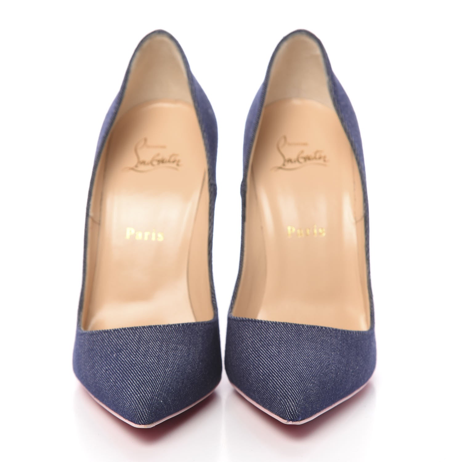 Christian Louboutin Denim Patent So Kate 120 Pumps 38.5 Blue Pompadour 2 of 10