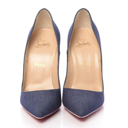 Christian Louboutin Denim Patent So Kate 120 Pumps 38.5 Blue Pompadour 2 of 10