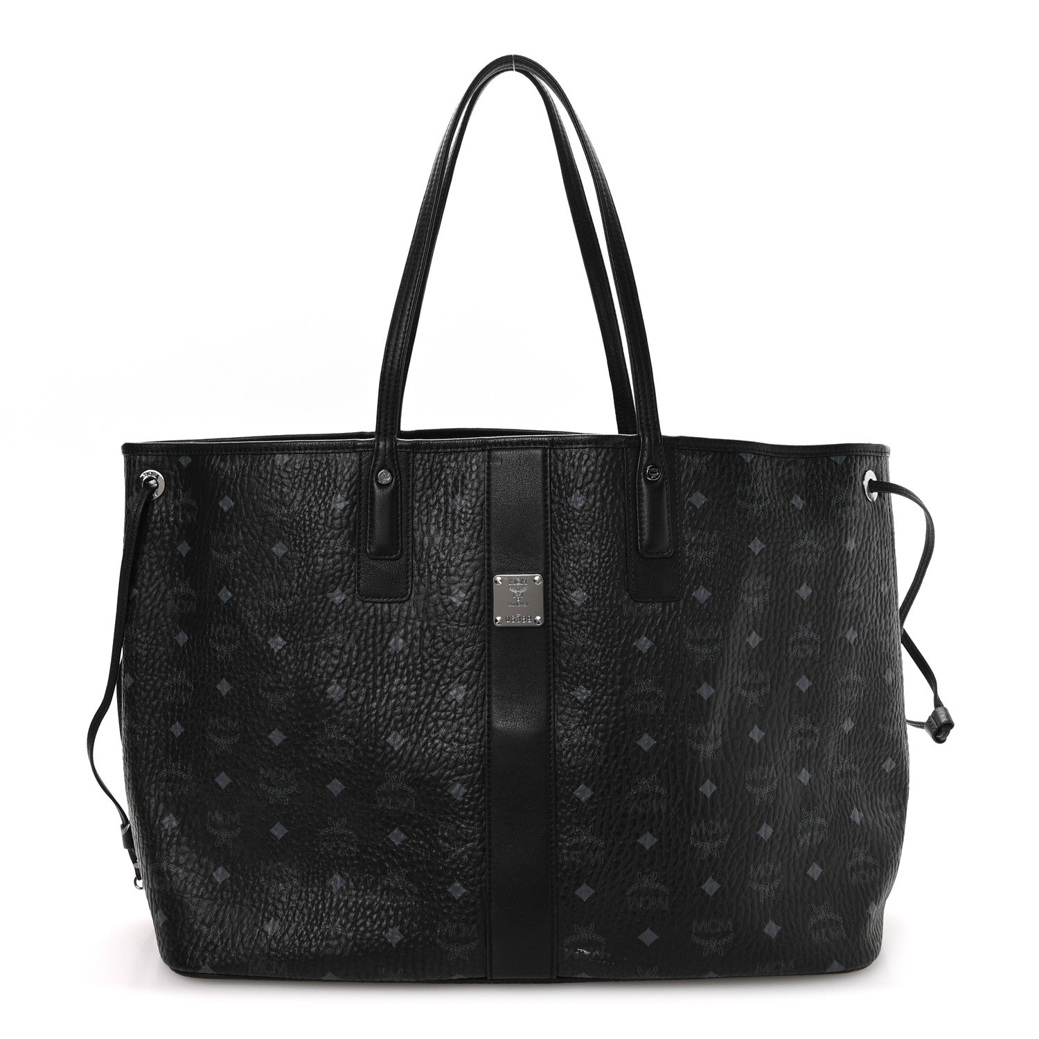 MCM Visetos Large Liz Reversible Shopper Tote Black 1 of 16