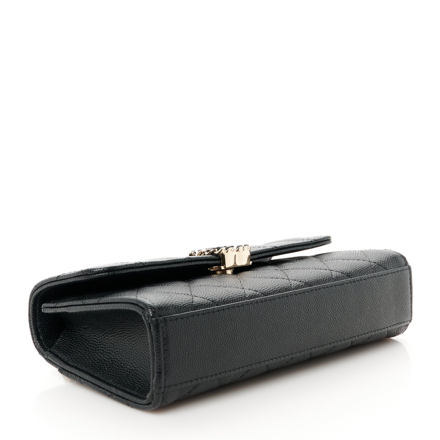 Caviar Quilted Chain Match Top Handle Phone Holder With Chain Black