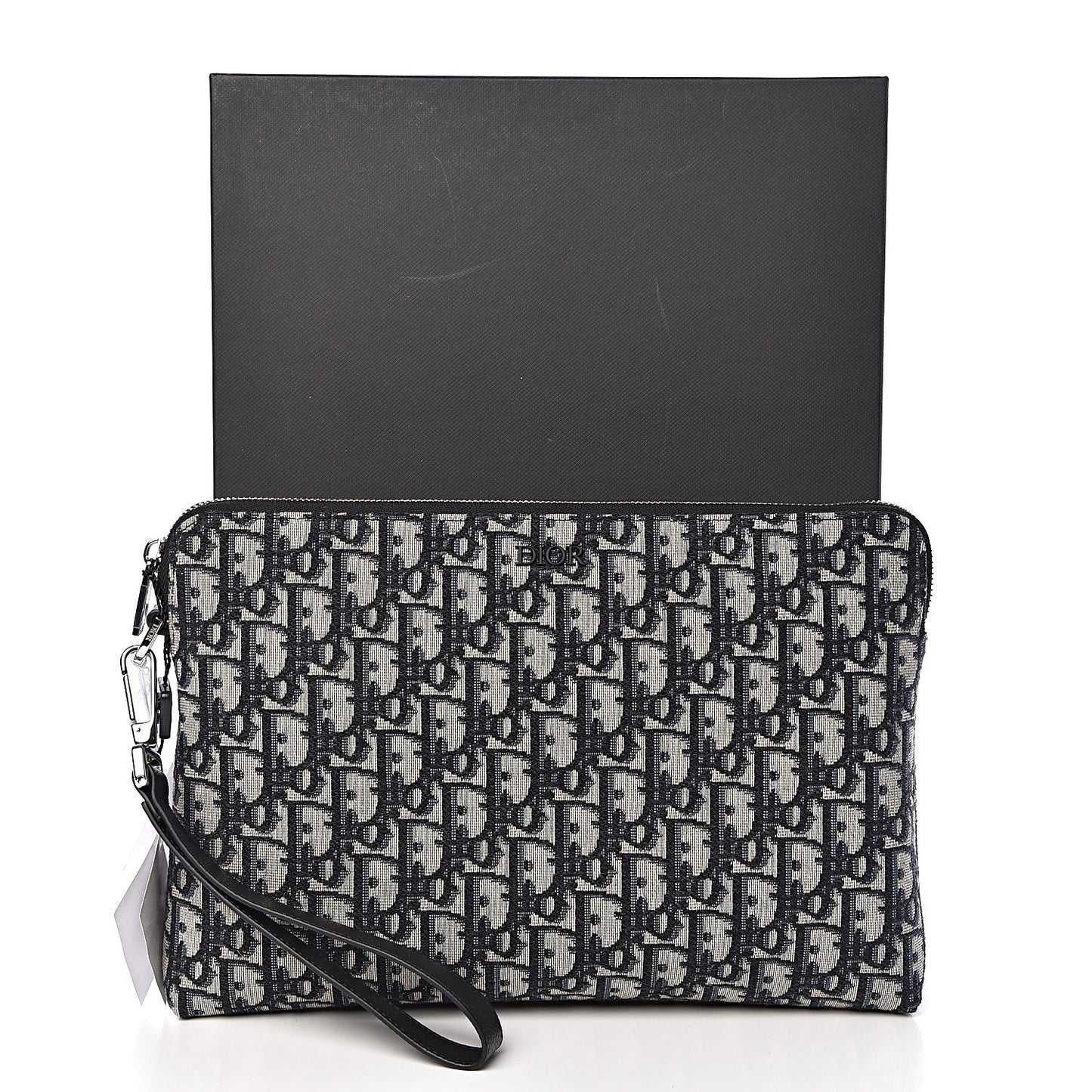 Oblique Pouch Clutch Blue
